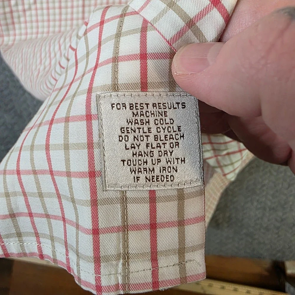 Peter Millar Men's Large Plaid Button Down Shirt Cotton Long Sleeve Golf‎ Casual - Picture 8 of 9